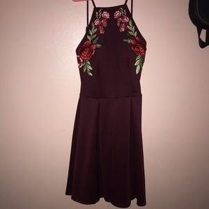 B Darlin Juniors’ Applique Fit & Flare Dress